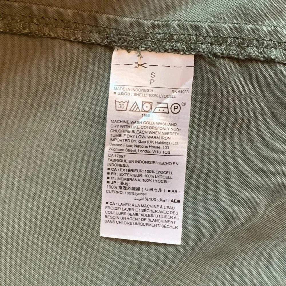 Gap Women's Military Army Green Lightweight Drawstring Waist Utility Jacket s SP - Picture 5 of 7